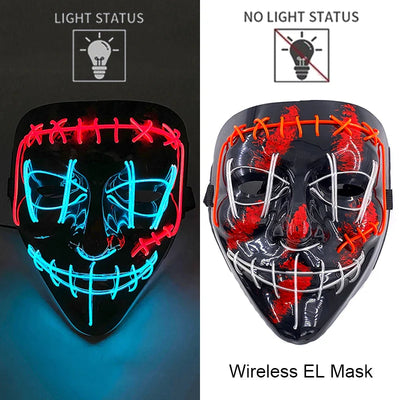 Neonowa maska LED (Purge)- HIT HALLOWEEN 2025