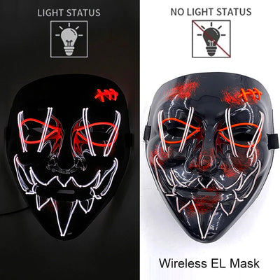 Neonowa maska LED (Purge)- HIT HALLOWEEN 2025
