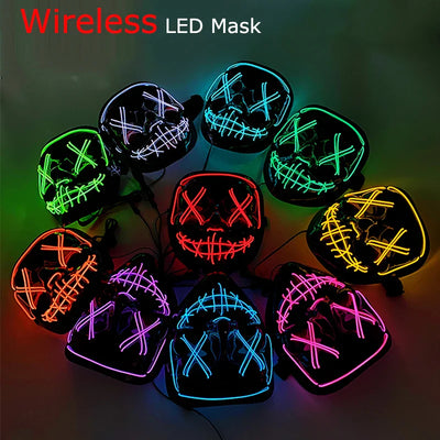 Neonowa maska LED (Purge)- HIT HALLOWEEN 2025