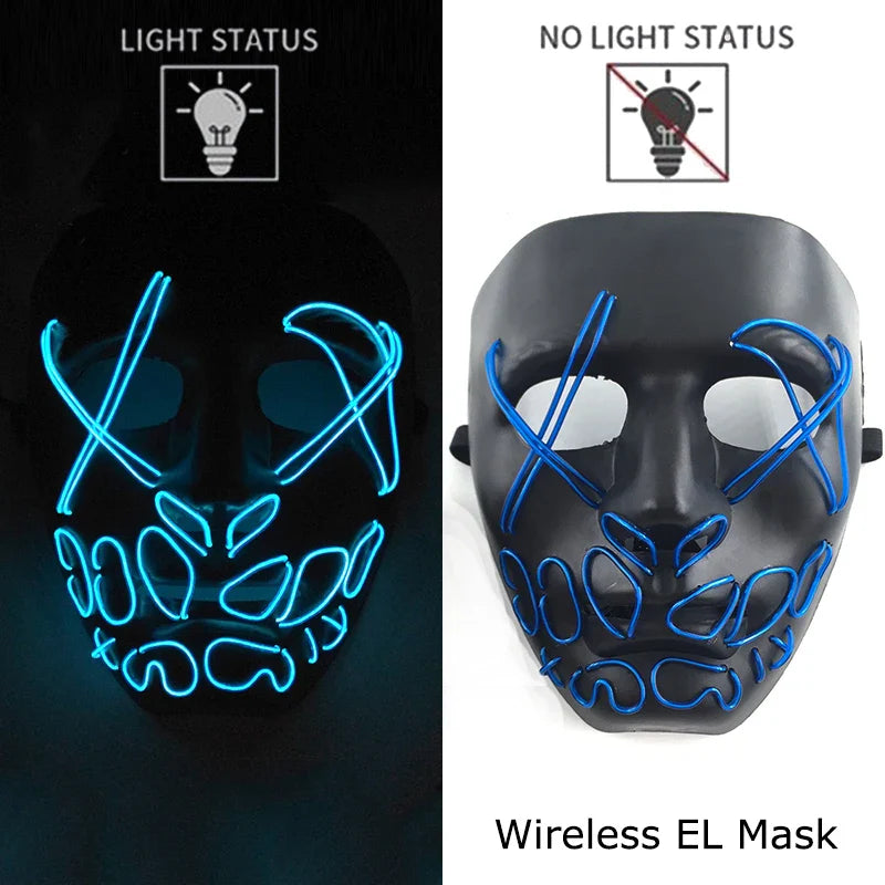 Neonowa maska LED (Purge)- HIT HALLOWEEN 2025