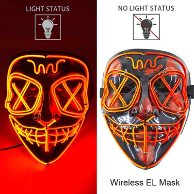 Neonowa maska LED (Purge)- HIT HALLOWEEN 2025
