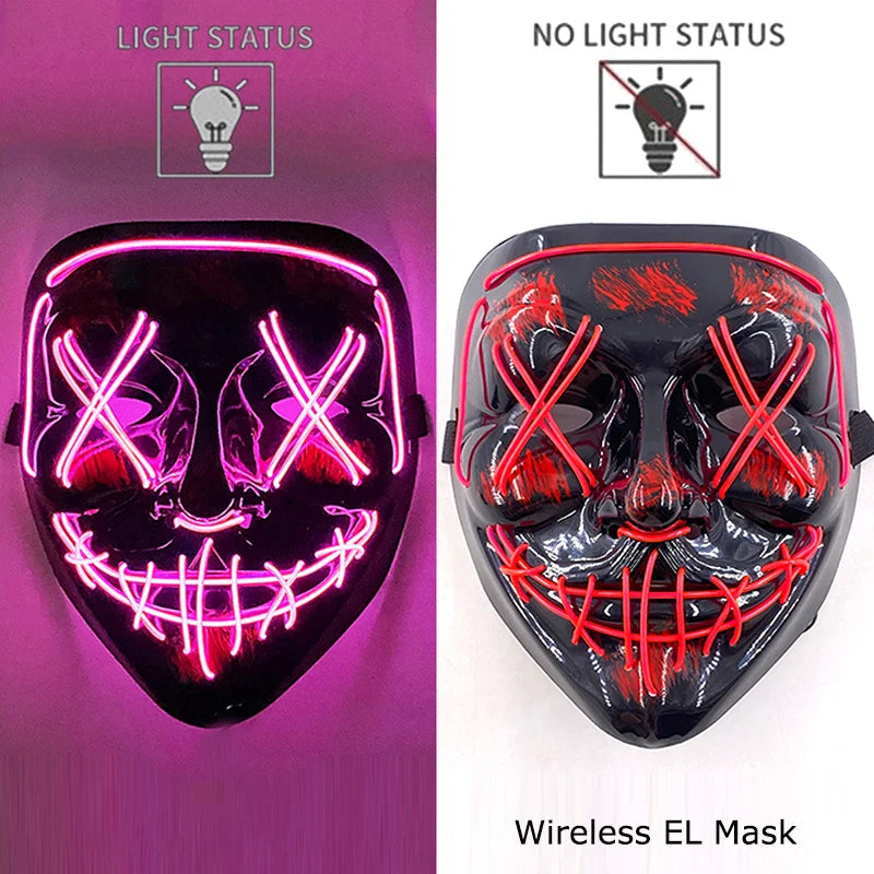 Neonowa maska LED (Purge)- HIT HALLOWEEN 2025