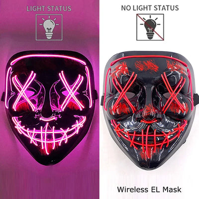 Neonowa maska LED (Purge)- HIT HALLOWEEN 2025