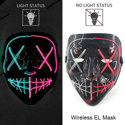 Neonowa maska LED (Purge)- HIT HALLOWEEN 2025
