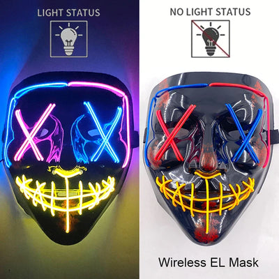 Neonowa maska LED (Purge)- HIT HALLOWEEN 2025