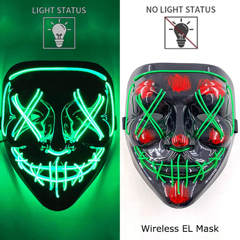 Neonowa maska LED (Purge)- HIT HALLOWEEN 2025