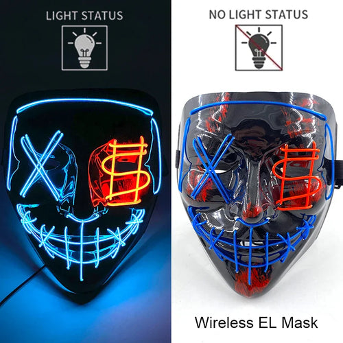Neonowa maska LED (Purge)- HIT HALLOWEEN 2025
