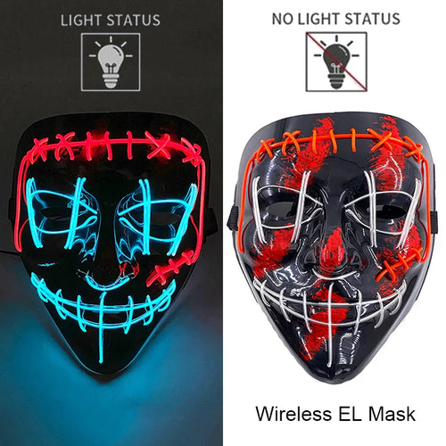 Neonowa maska LED (Purge)- HIT HALLOWEEN 2025