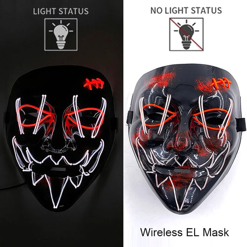 Neonowa maska LED (Purge)- HIT HALLOWEEN 2025