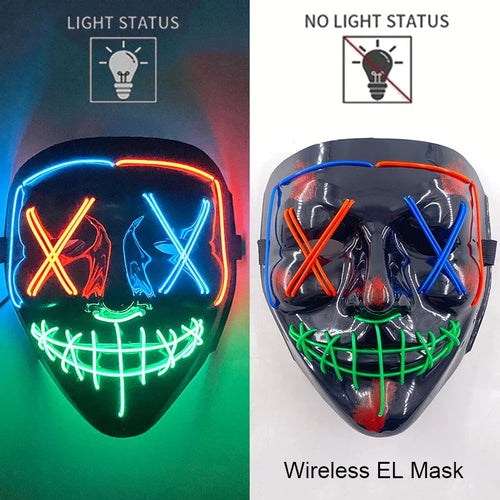 Neonowa maska LED (Purge)- HIT HALLOWEEN 2025