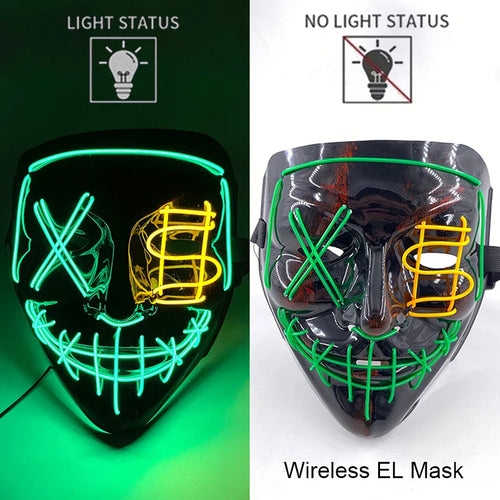 Neonowa maska LED (Purge)- HIT HALLOWEEN 2025