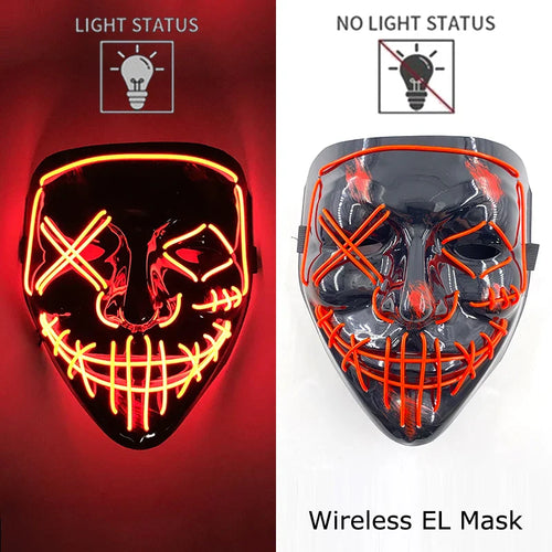 Neonowa maska LED (Purge)- HIT HALLOWEEN 2025