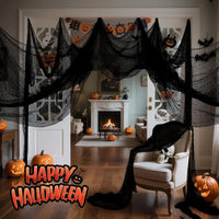 Czarna gaza dekoracyjna – Halloween
