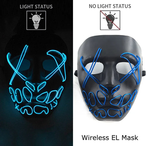 Neonowa maska LED (Purge)- HIT HALLOWEEN 2025