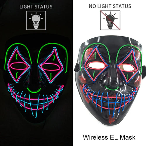 Neonowa maska LED (Purge)- HIT HALLOWEEN 2025