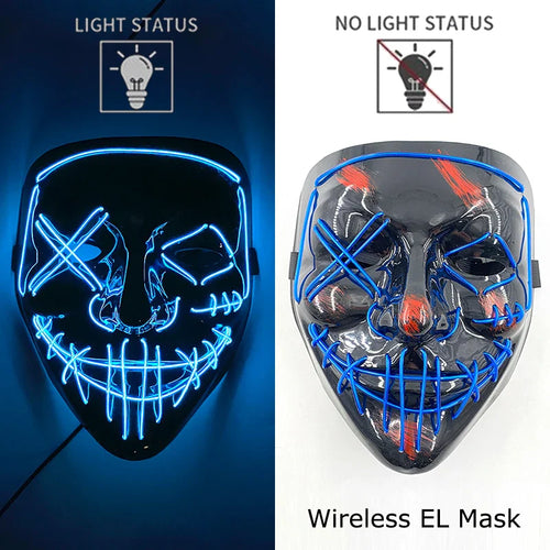 Neonowa maska LED (Purge)- HIT HALLOWEEN 2025