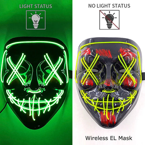 Neonowa maska LED (Purge)- HIT HALLOWEEN 2025