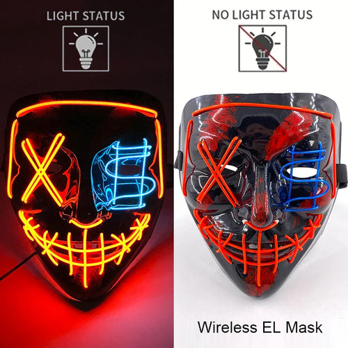 Neonowa maska LED (Purge)- HIT HALLOWEEN 2025