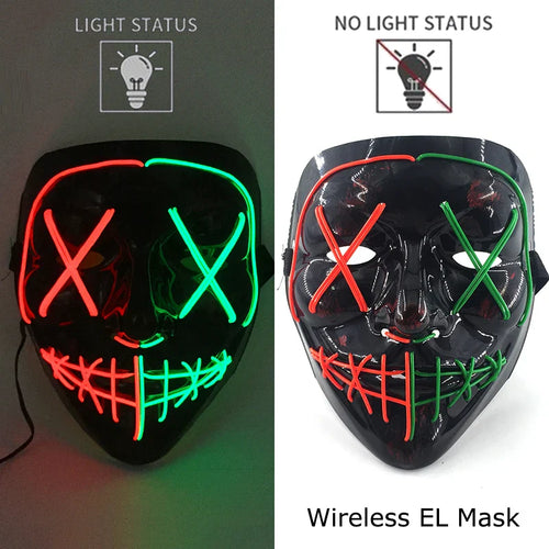 Neonowa maska LED (Purge)- HIT HALLOWEEN 2025