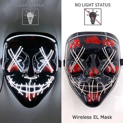 Neonowa maska LED (Purge)- HIT HALLOWEEN 2025