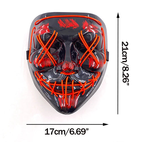 Neonowa maska LED (Purge)- HIT HALLOWEEN 2025