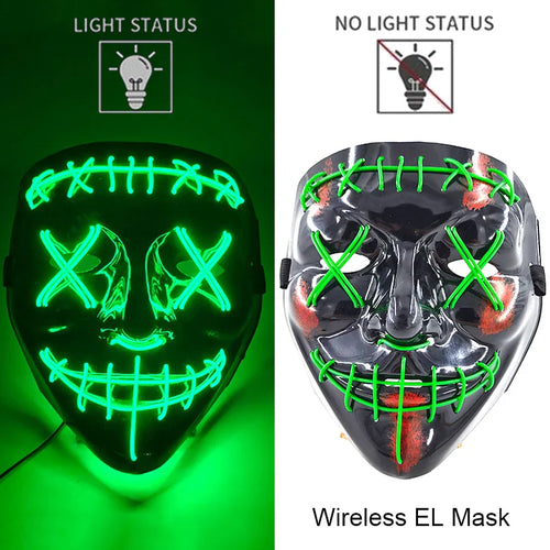 Neonowa maska LED (Purge)- HIT HALLOWEEN 2025