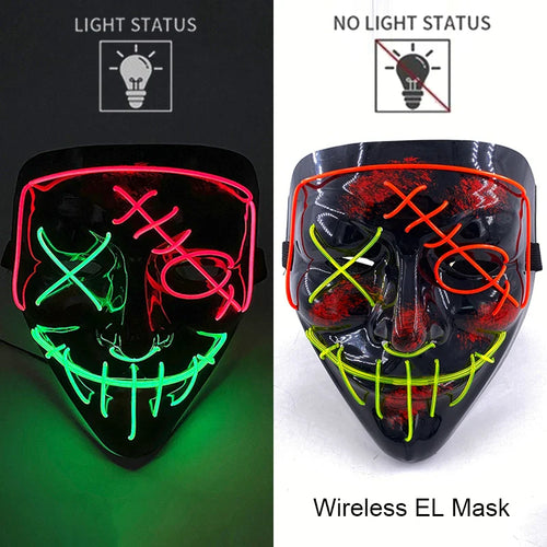 Neonowa maska LED (Purge)- HIT HALLOWEEN 2025