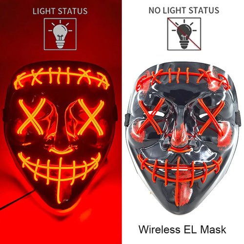 Neonowa maska LED (Purge)- HIT HALLOWEEN 2025