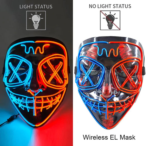 Neonowa maska LED (Purge)- HIT HALLOWEEN 2025