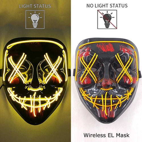 Neonowa maska LED (Purge)- HIT HALLOWEEN 2025