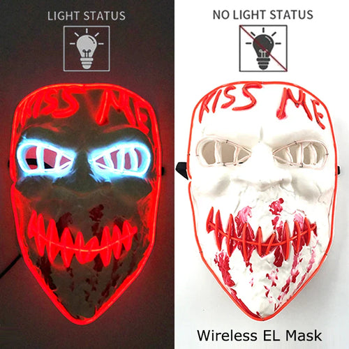 Neonowa maska LED (Purge)- HIT HALLOWEEN 2025