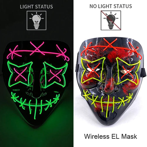 Neonowa maska LED (Purge)- HIT HALLOWEEN 2025