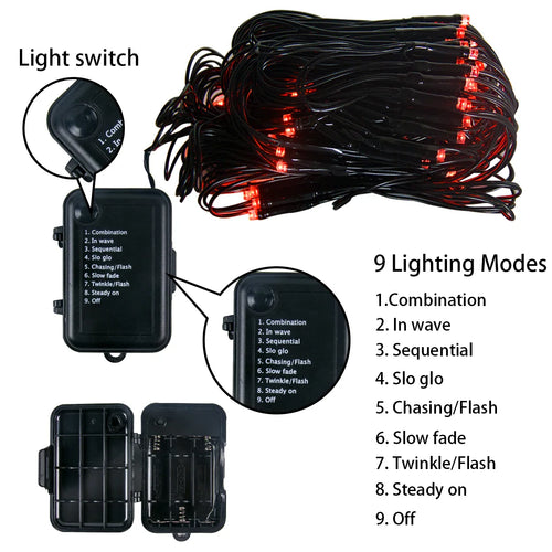 Lampki LED dekoracyjne – nietoperze (80 szt.)