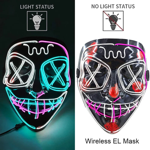 Neonowa maska LED (Purge)- HIT HALLOWEEN 2025