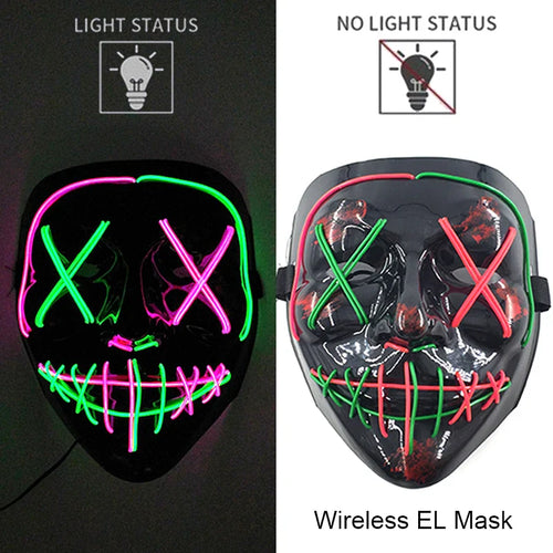 Neonowa maska LED (Purge)- HIT HALLOWEEN 2025