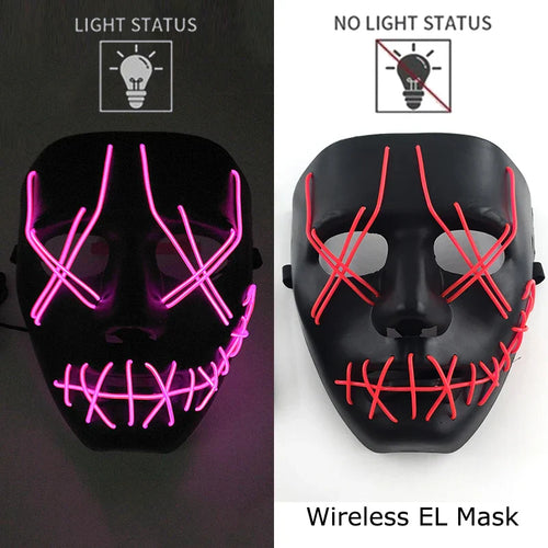 Neonowa maska LED (Purge)- HIT HALLOWEEN 2025