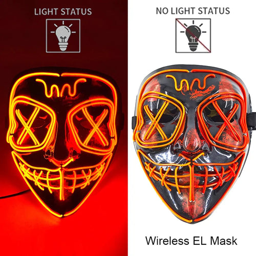 Neonowa maska LED (Purge)- HIT HALLOWEEN 2025