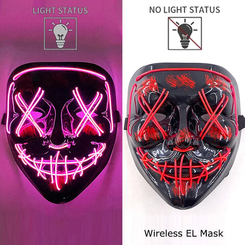 Neonowa maska LED (Purge)- HIT HALLOWEEN 2025