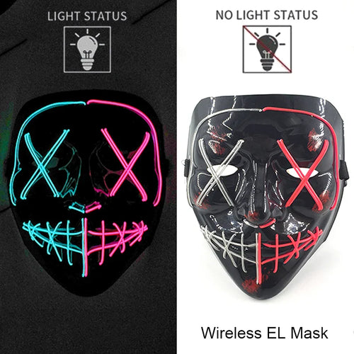 Neonowa maska LED (Purge)- HIT HALLOWEEN 2025