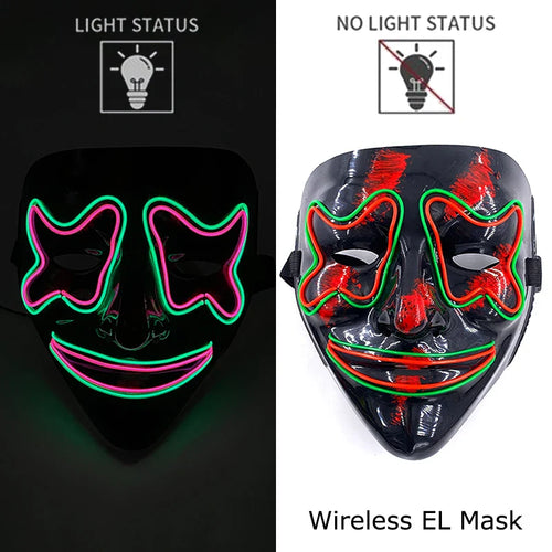 Neonowa maska LED (Purge)- HIT HALLOWEEN 2025