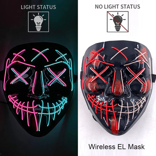 Neonowa maska LED (Purge)- HIT HALLOWEEN 2025