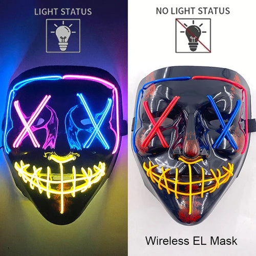 Neonowa maska LED (Purge)- HIT HALLOWEEN 2025