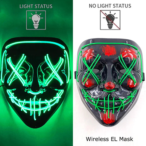 Neonowa maska LED (Purge)- HIT HALLOWEEN 2025