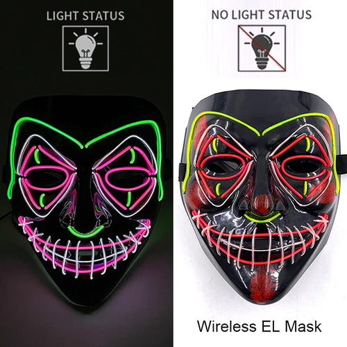 Neonowa maska LED (Purge)- HIT HALLOWEEN 2025